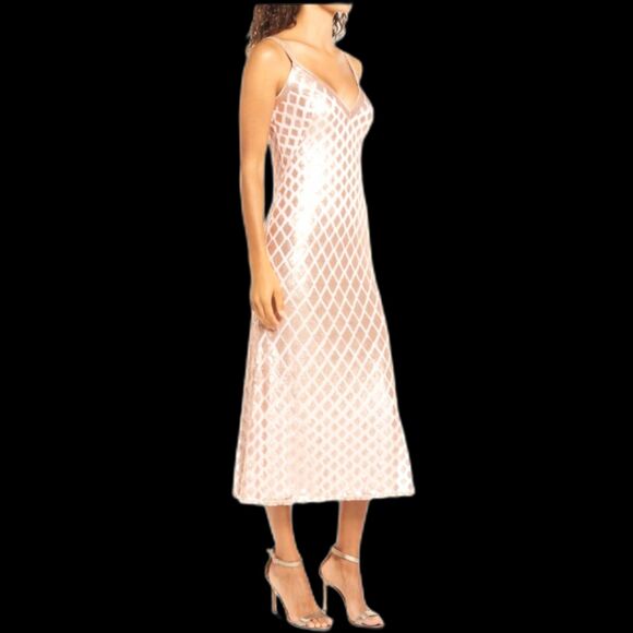 SHO by Tadashi Shoji Diamond Sequins Midi Gown - NWT - Size 12 - Picture 4 of 6